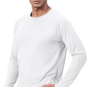 Men's White Long Sleeve Shirt Activewear